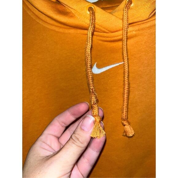 Nike NSW Essentials Women's Oversized Hoodie center swoosh orange 2XL Light Curr - Picture 3 of 6